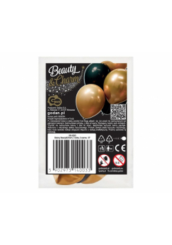 Balony Beauty&Charm złote i czarne 5szt