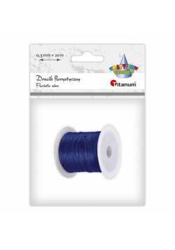 Drucik florystyczny 0,3mm 20m ciemnoniebieski
