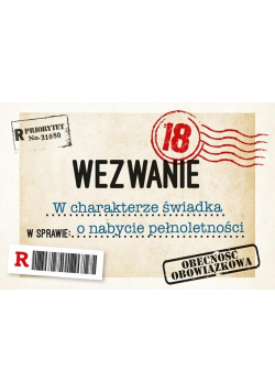 Zaproszenie Urodziny Osiemnastka ZA-79 (10 szt.)
