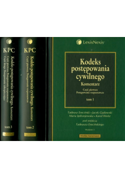 Kodeks postępowania cywilnego Komentarz tom 1-3