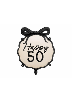 Balon foliowy pastylka Happy 50 47,5x45cm