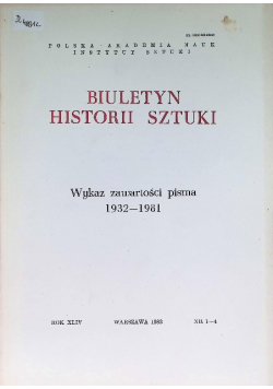 Biuletyn historii sztuki Nr 1 do 4 / 82