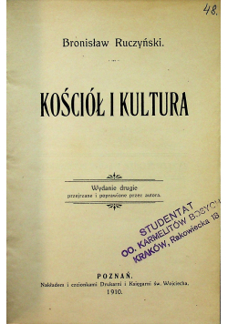 Kościół i kultura 1910 r.