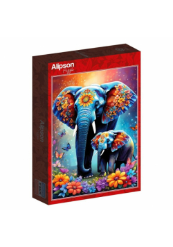 Puzzle 1000 Matczyna miłość - Słonie