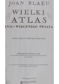 Wielki Atlas XVII  Wiecznego Świata