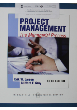 Project Management The Managerial Process + CD