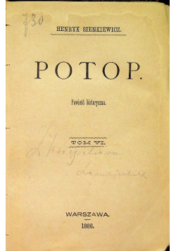 Potop Tom VI, 1886 r.