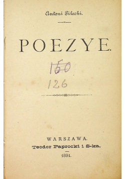 Pilecki Poezye 1891 r.