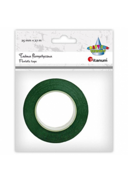 Taśma florystyczna 25mm 27m ciemnozielona