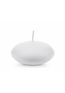 Świeca pływająca matowa biały 8cm 4szt