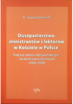 Duszpasterstwo ministrantów i lektorów w kościele w polsce rzeźwicki