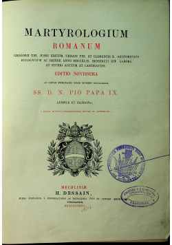 Martyrologium Romanum 1887 r.