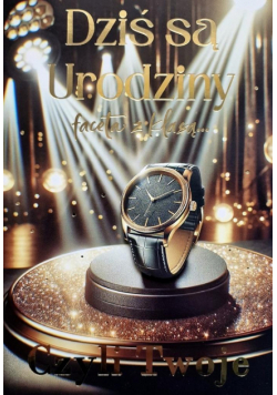 Karnet Urodziny Zegarek 3K