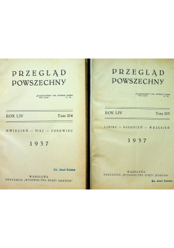 Przegląd powszechny 2 tomy 1937 r.