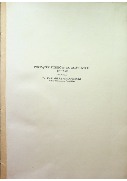 Początki dziejów nowożytnych 1492 1559