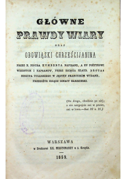 Główne prawdy wiary 1859 r.