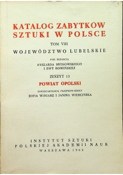 Katalog zabytków sztuki w Polsce Tom VIII zeszyt 13