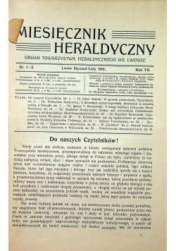 Miesięcznik Heraldyczny 1914 r