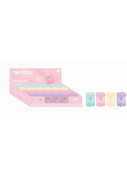 Temperówka podwójna z pojemnikiem Pastel (24szt)