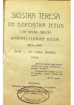 Siostra Teresa od dzieciątka Jezus 1914 r.