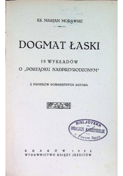 Dogmat łaski 1924 r.