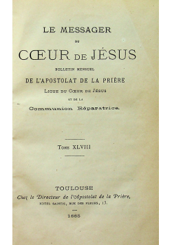 Le messager du Cceur de Jesus 1885 r.