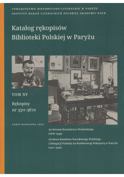 Katalog rękopisów Biblioteki Polskiej w Paryżu