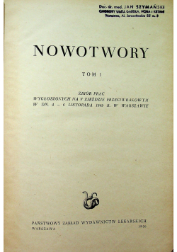 Nowotwory tom I  1950r