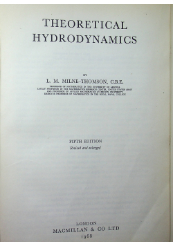Theoretical hydrodynamics