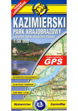 Kazimierski Park Krajobrazowy 1:50 000 Mapa turystyczna laminowana
