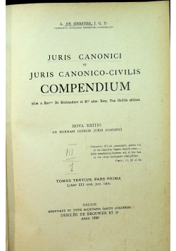Juris Canonico Civilis  1926r