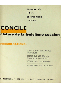 Concile cloture de la troisieme session