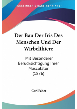 Der Bau Der Iris Des Menschen Und Der Wirbelthiere