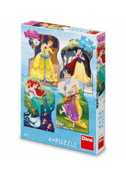 Puzzle 4w1 Księżniczki Disneya 4x54el