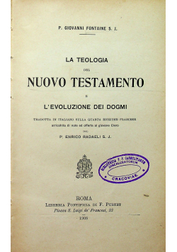 La teologia del Nuovo testamento 1908 r.