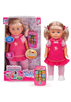 Lalka Natalia chodząca ze smartfonem 41cm