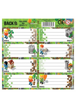 Nalepki na zeszyty BackUp 7 A61 (25szt) DERFORM
