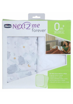 Prześcieradło Next2me Forever grey sheep 2szt