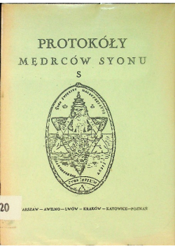 Protokóły mędrców Syonu 1934 r.