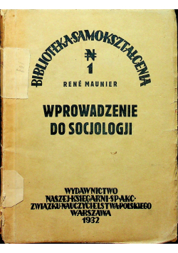 Wprowadzenie do socjologii 1932 r