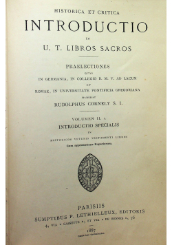 Historica et Critica Introductio Volumen II 1887 r