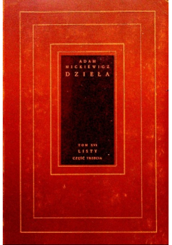 Dzieła Tom XVI Listy Część III