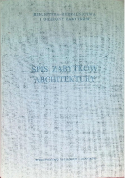 Spis zabytków architektury i budownictwa