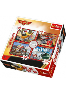Puzzle 4w1 Samoloty 2 w akcji TREFL
