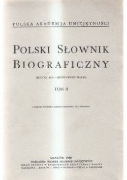 Polski słownik Biograficzny Tom II reprint z 1935 r.