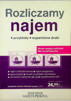 Rozliczamy najem Przykłady wypełnione druku