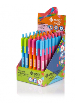Długopis aut. Simple Colorful (36szt) ZENITH