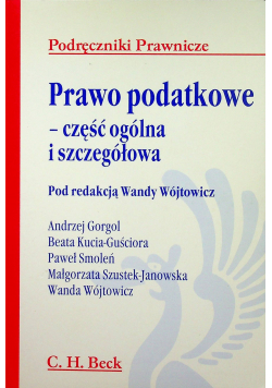 Prawo podatkowe Część ogólna i szczegółowa