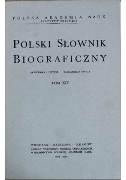 Polski słownik biograficzny Tom XIV