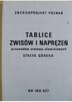 Tablice zawisów i naprężeń przewdów stalowo - aluminiowych Strefa górska